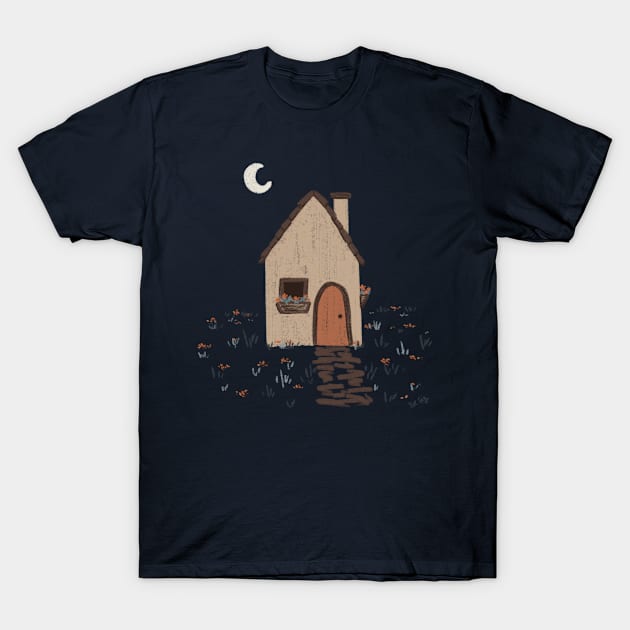 Moonlit Cottage T-Shirt by SRSigs